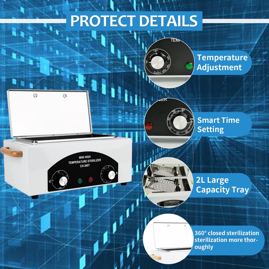 Tủ tiệt trùng dụng cụ nhiệt độ cao CH-360T- tủ hấp vô trùng các dụng cụ bằng kim loại các phòng khám, spa