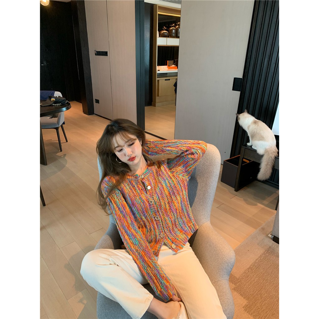 Áo Khoác Cardigan Dệt Kim Dáng Rộng Tay Dài Nhiều Màu Sắc Phong Cách Hàn Quốc Cho Nữ | BigBuy360 - bigbuy360.vn