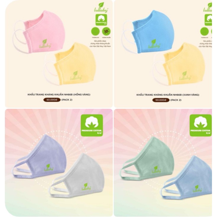Lullaby- Khẩu trang người lớn kháng khuẩn 2 lớp | BigBuy360 - bigbuy360.vn