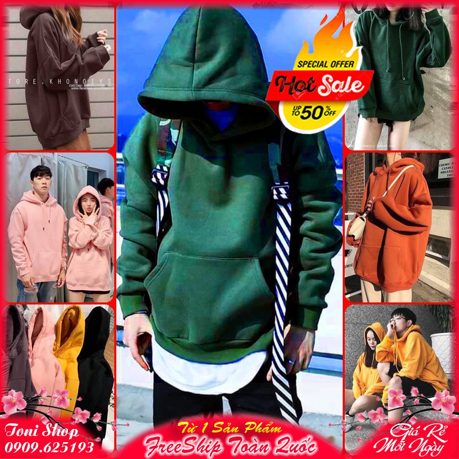 ÁO HOODIE NỈ NGOẠI Basic (HD810 - Trơn)