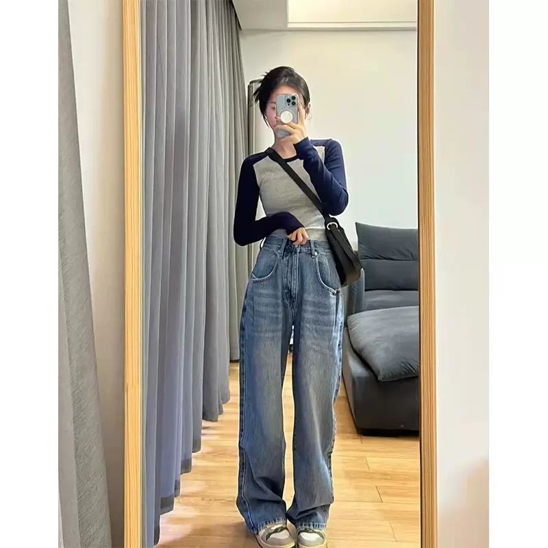 [MURIOKI] Áo Thun Tay Dài Dáng Ngắn Thời Trang Mùa Thu 2022 Cho Nữ