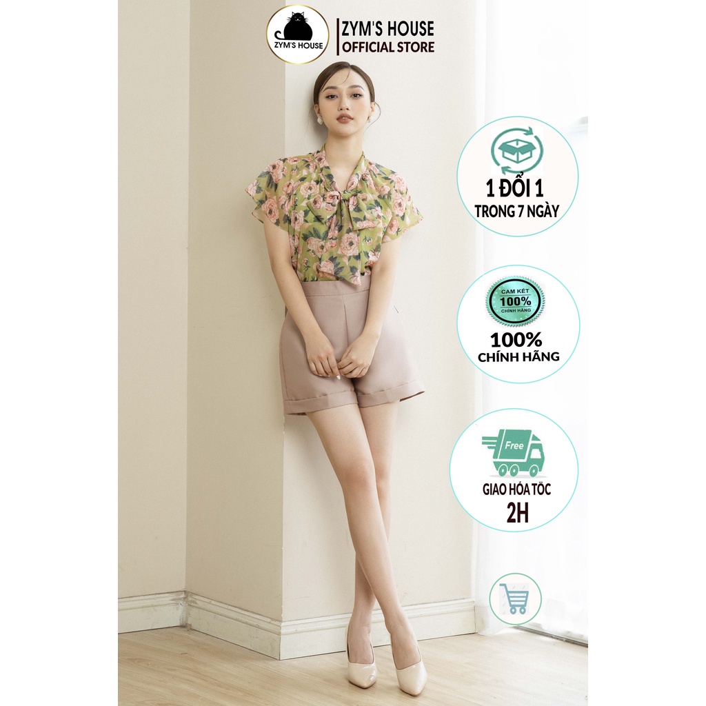 Quần Short Nữ Gập Gấu Ống Rộng Khóa Sau Thời Trang ZYM'S HOUSE K514, K550, K1243, K1244, K1340, K1341