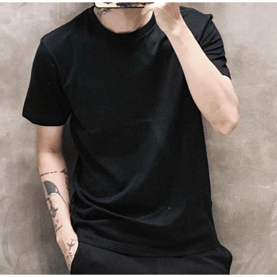 HOT SALE- Áo thun trơn - Áo phông Nam/Nữ - Tay ngắn màu Trắng - Đen
