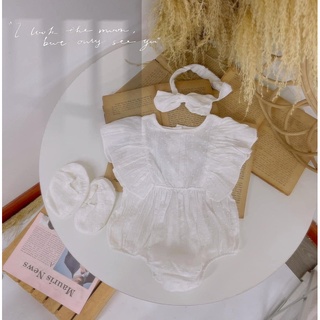 Bodysuit set 3 món body nơ + tất