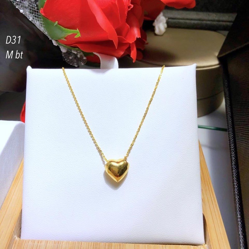 Mặt Tim Phồng Vàng Cho Nữ, Khắc Tên Lazer Theo Yêu Cầu, Món Quà Siêu ý Nghĩa dành Tặng Người Thương- Trang sức Hoà Thảo