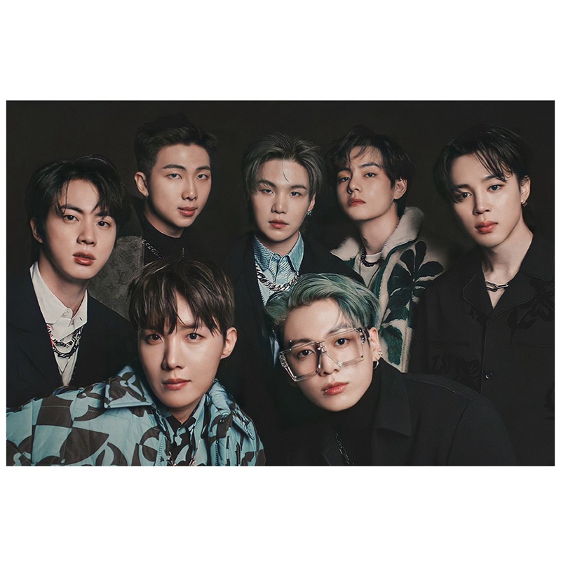 Bộ Tranh Đính Đá Tròn Tự Làm Hình Nhóm Nhạc Bts