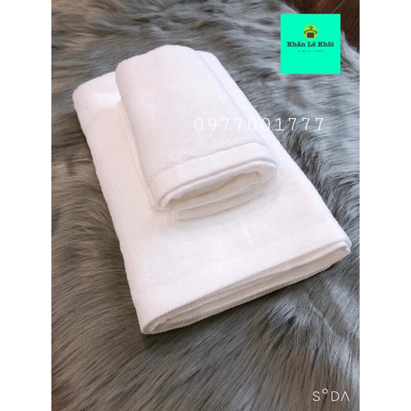 Khăn tắm khách sạn size lớn Phong Phú 100% cotton - 70x140cm (Trơn, không logo, không chữ)