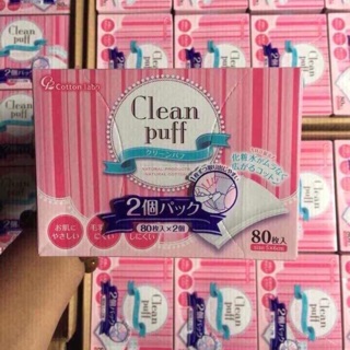 Bông tẩy trang clean puff nhật bản