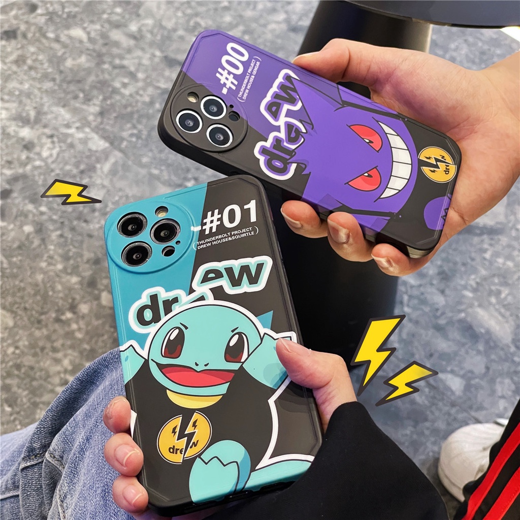 Ốp Điện Thoại Nhựa Cứng In Hình Pokemon Vẽ Cho iPhone14 13 12 Mini 11 PRO MAX 6 / 6s 7 / 8plus SE2 X / XS XR XSMAX #Hg5127