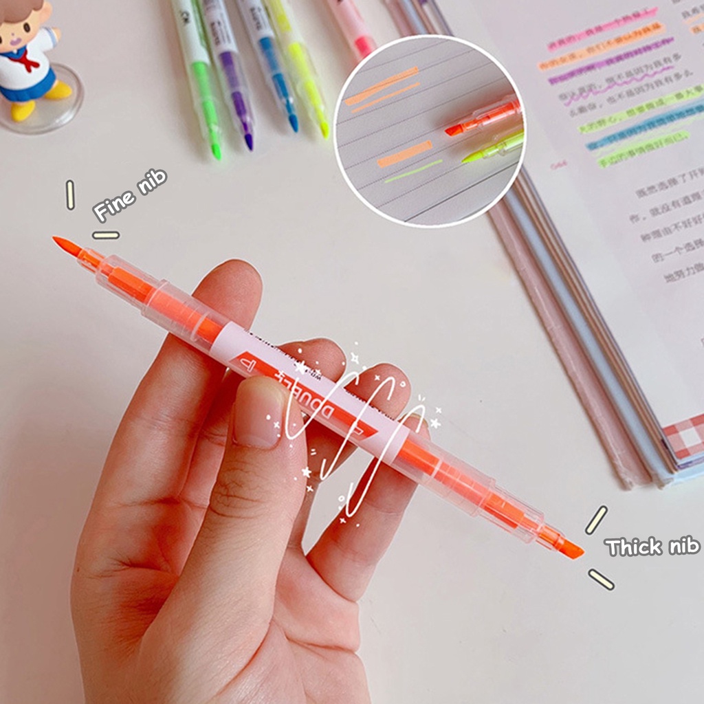 Bộ 6 Bút Dạ Quang Nhiều Màu Sắc