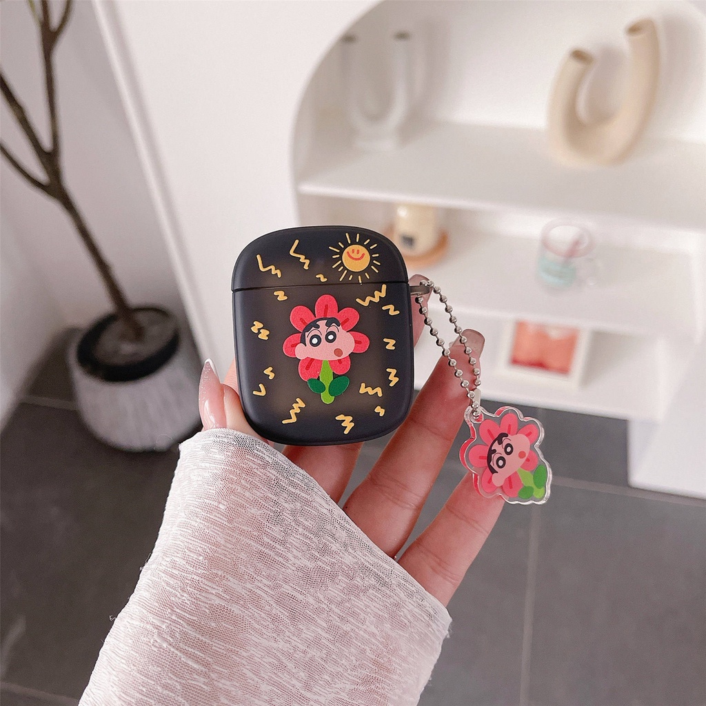 Vỏ Bảo Vệ Hộp Sạc Tai Nghe AirPods3 Gen 2021 3 Hình Oval / Hoa Hướng Dương / Cậu Bé Bút Chì Shin-Chan