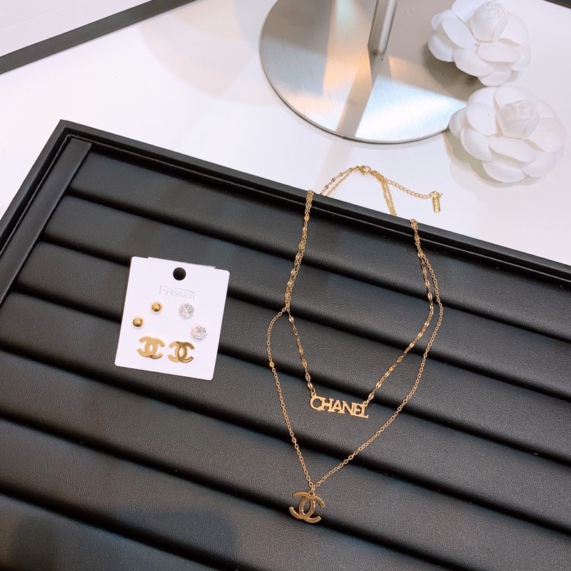 Bộ trang sức chất liệu titan không đen thời trang dành cho nữ