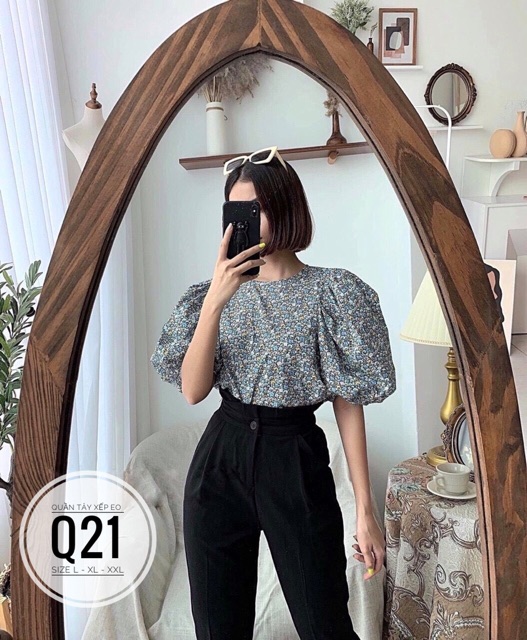 Bigsize Quần tây xếp eo Q21