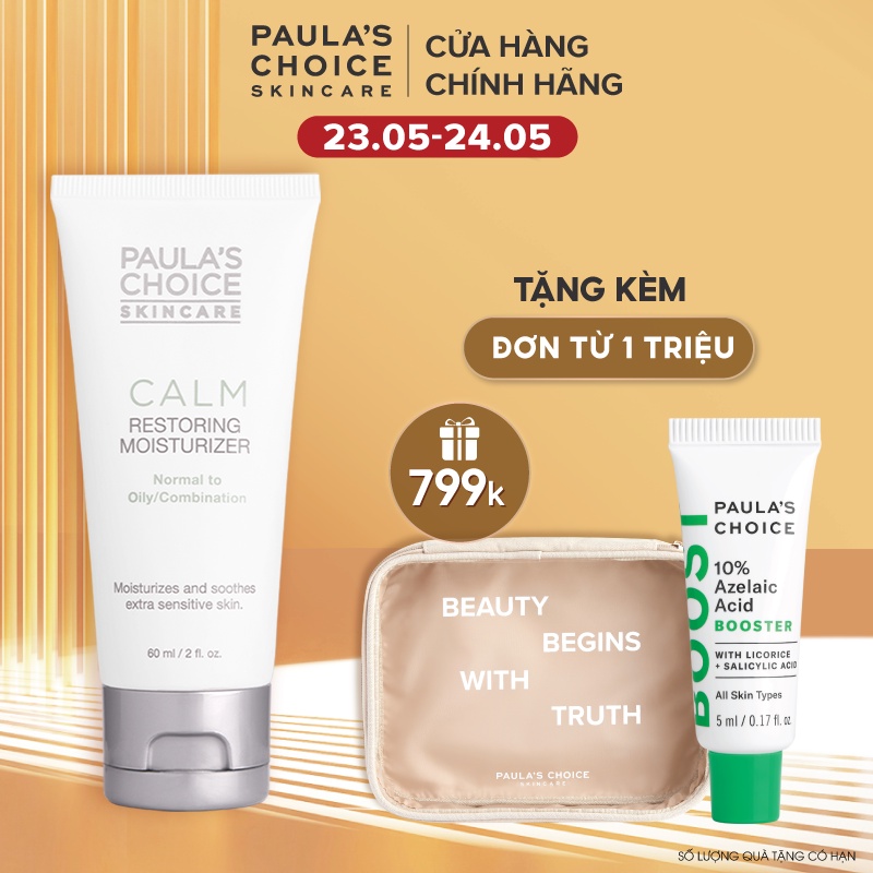 Kem dưỡng ẩm chống lão hóa, phục hồi da dầu nhạy cảm Paula’s Choice Calm Restoring Moisturizer 60ml 9180