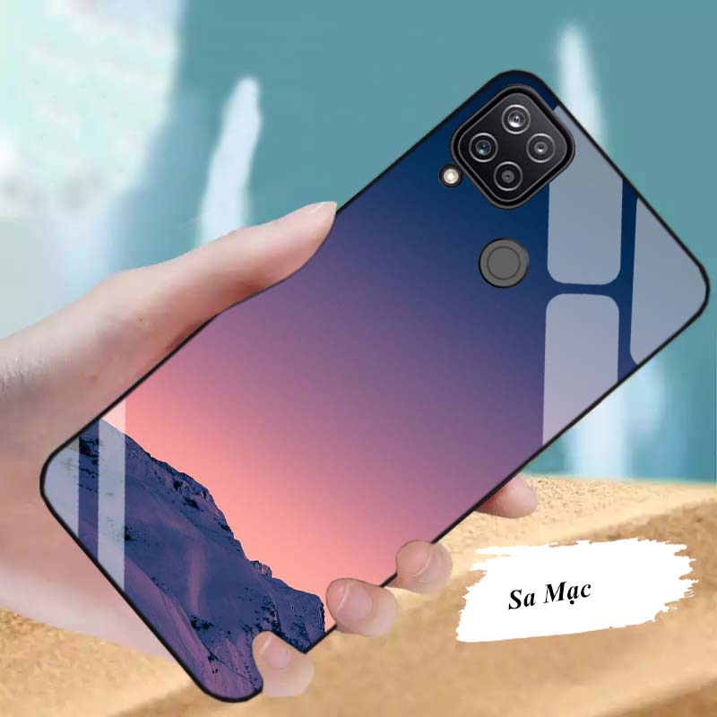 Ốp Lưng Realme C12, C15, C20, C21, C25  Mặt kính cường lực Cao Cấp, Sang Trọng thiết kế Độc Quyền
