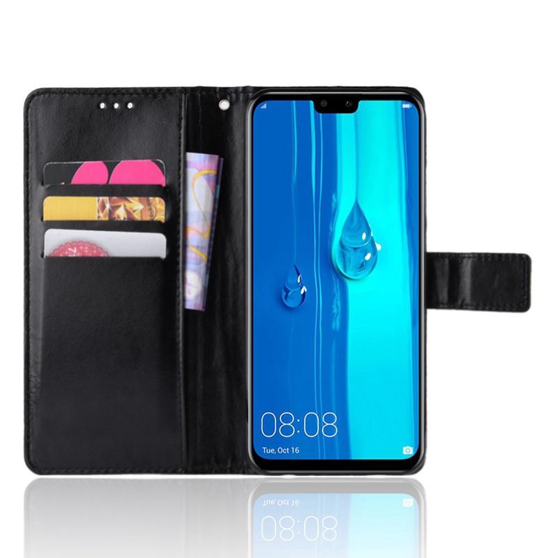 Ốp điện thoại từ da ngựa độc đáo nắp gập cho Huawei Y9 2019