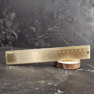Thước kẻ thẳng 20cm bằng đồng có răng cưa độc đáo