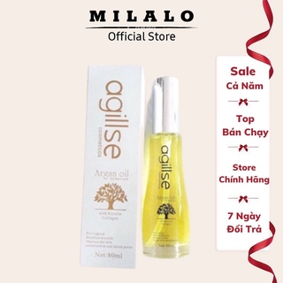 Tinh Dầu Dưỡng Tóc thơm lâu phục hồi tóc hư tổn Agillse Argan Oil 80ml hàng chính hãng CT78