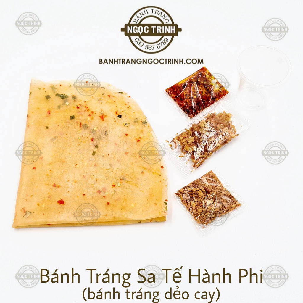 (5 Túi) Bánh tráng sa tế hành phi loại bánh tráng dẻo cay bánh tráng Ngọc Trinh