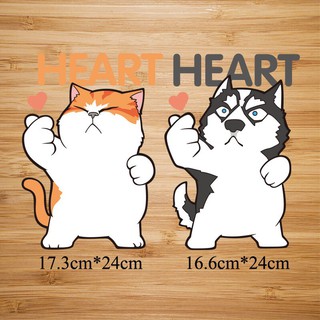 Hình ủi , Hình in nhiệt -- mẫu ''mèo vàng + đen thả tim'' (COMBO 2 HÌNH)