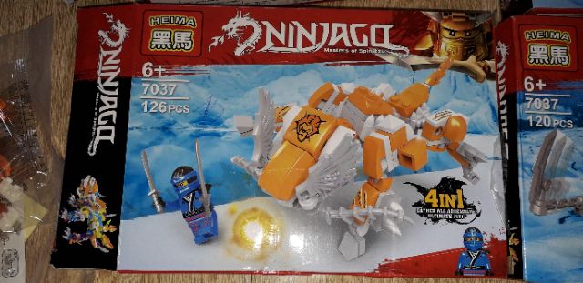 Combo 4 hộp lắp ráp NLego Ninjago Linh thú rồng kết hợp 7037 trọn bộ