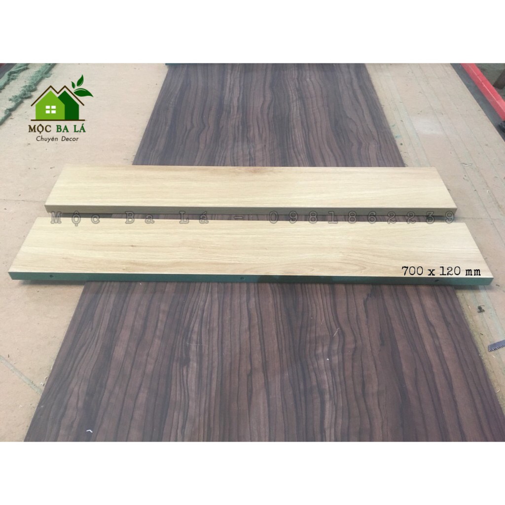 Kệ Gỗ - Thanh Ngang - Gắn Tường - Kt 700x120mm - Đầy đủ Phụ Kiện Lắp Ráp