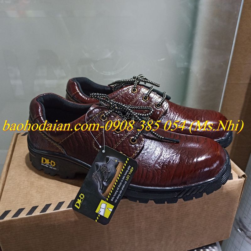 Giày bảo hộ lao động thấp cổ màu nâu chính hãng DH-group 01