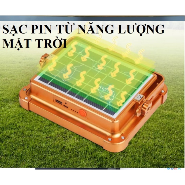 Đèn tích điện,pha 300W siêu sáng D8 sạc bằng điện hoặc năng lượng mặt trời xách tay tiện dụng chống nước mưa