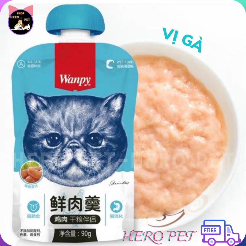 Pate Cho Mèo WANPY 80g - Pate Wanpy - Wanpy nắp vặn 80g | Hero Petshop