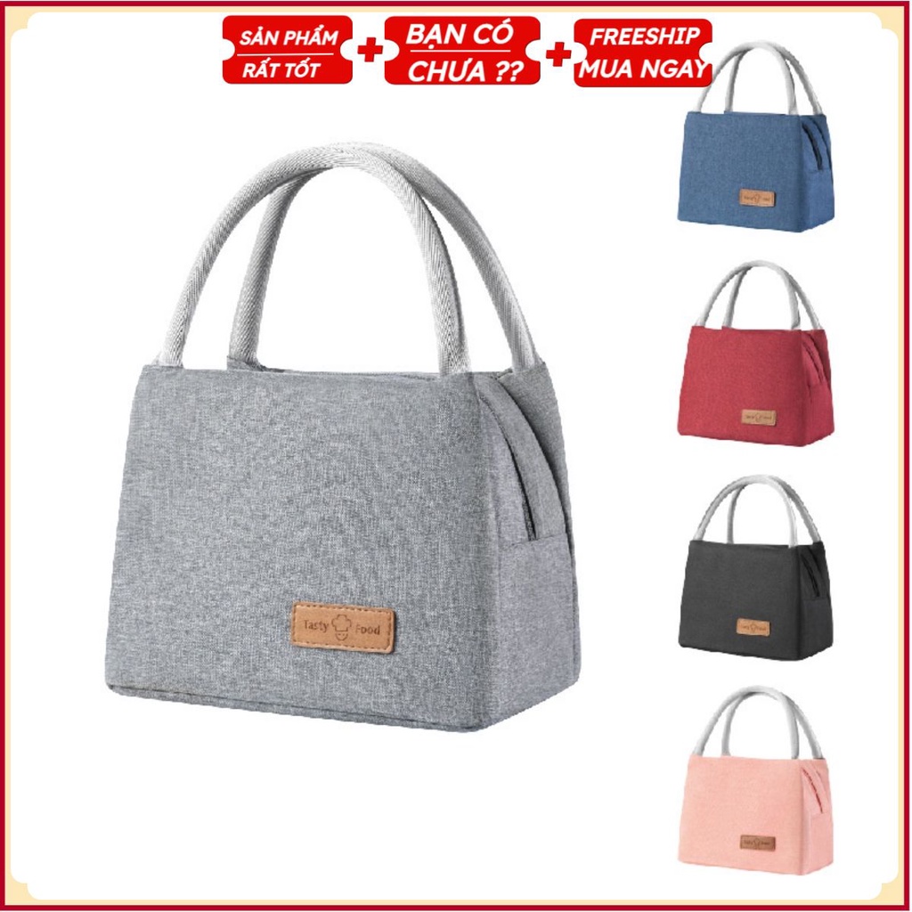Túi đựng hộp cơm trưa giữ nhiệt bằng vải oxford dày dặn thiết kế dễ thương chất lượng cao GC41077