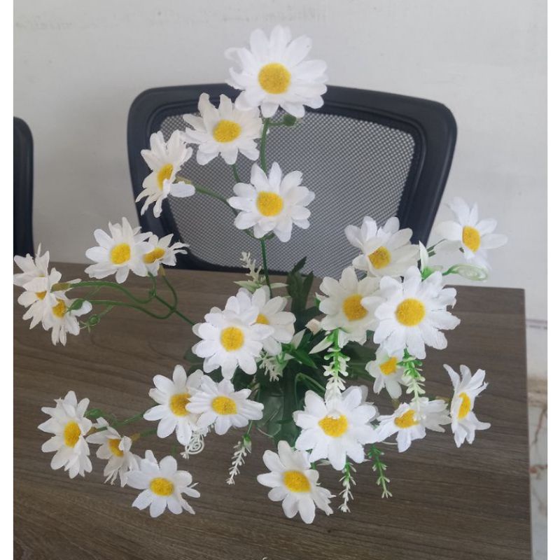 Hoa giả trang trí hoa giả decor cúc họa mi cụm lớn trang trí nhà cửa
