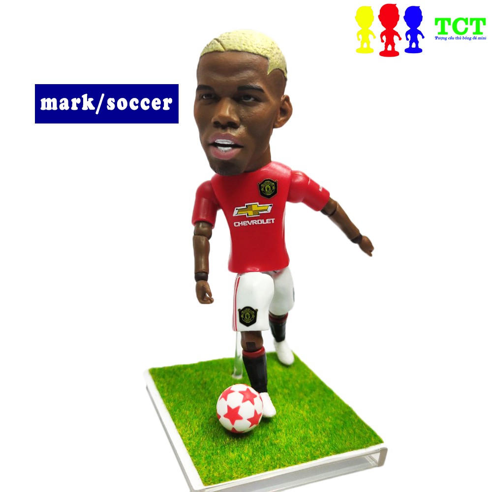 Tượng cầu thủ bóng đá MarkSoccer 13cm Paul Pogba - Manchester United (MU) thỏa thích tạo dáng