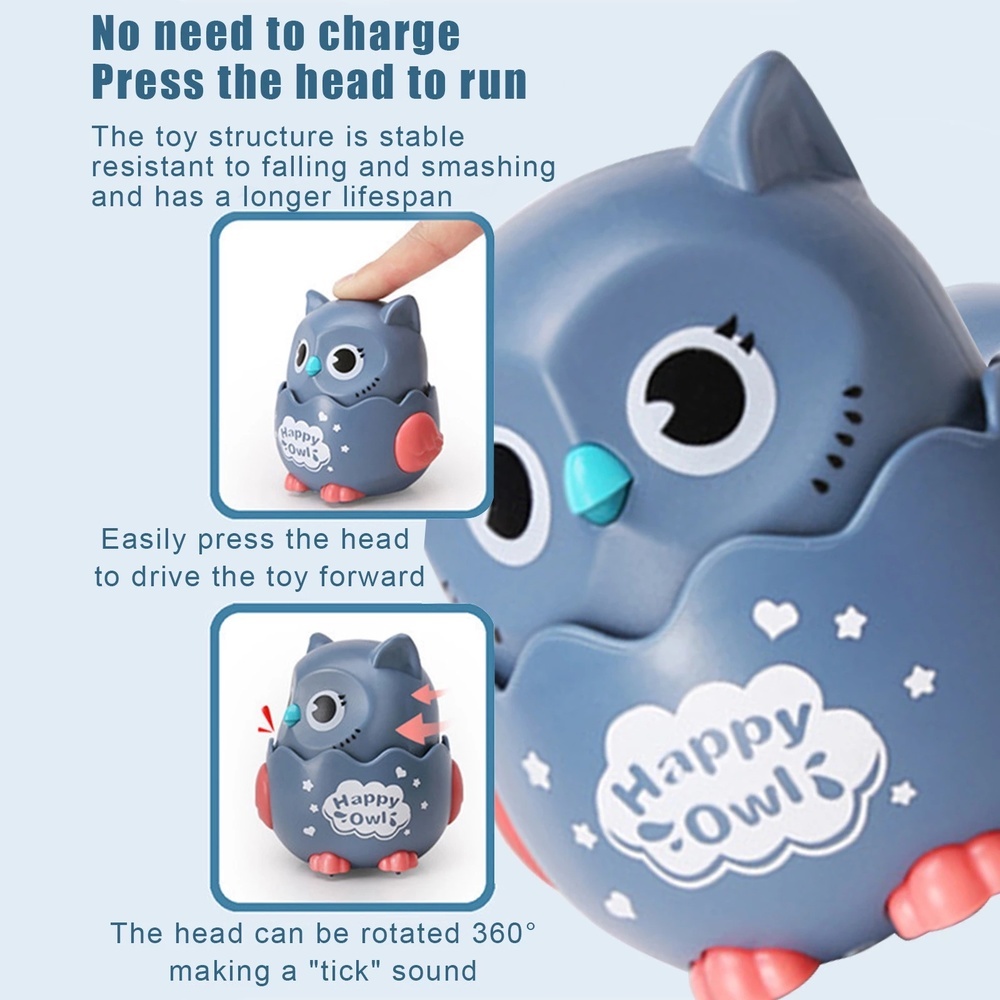 Xe hơi đồ chơi bằng nhựa hình chim cú vui nhộn cho bé