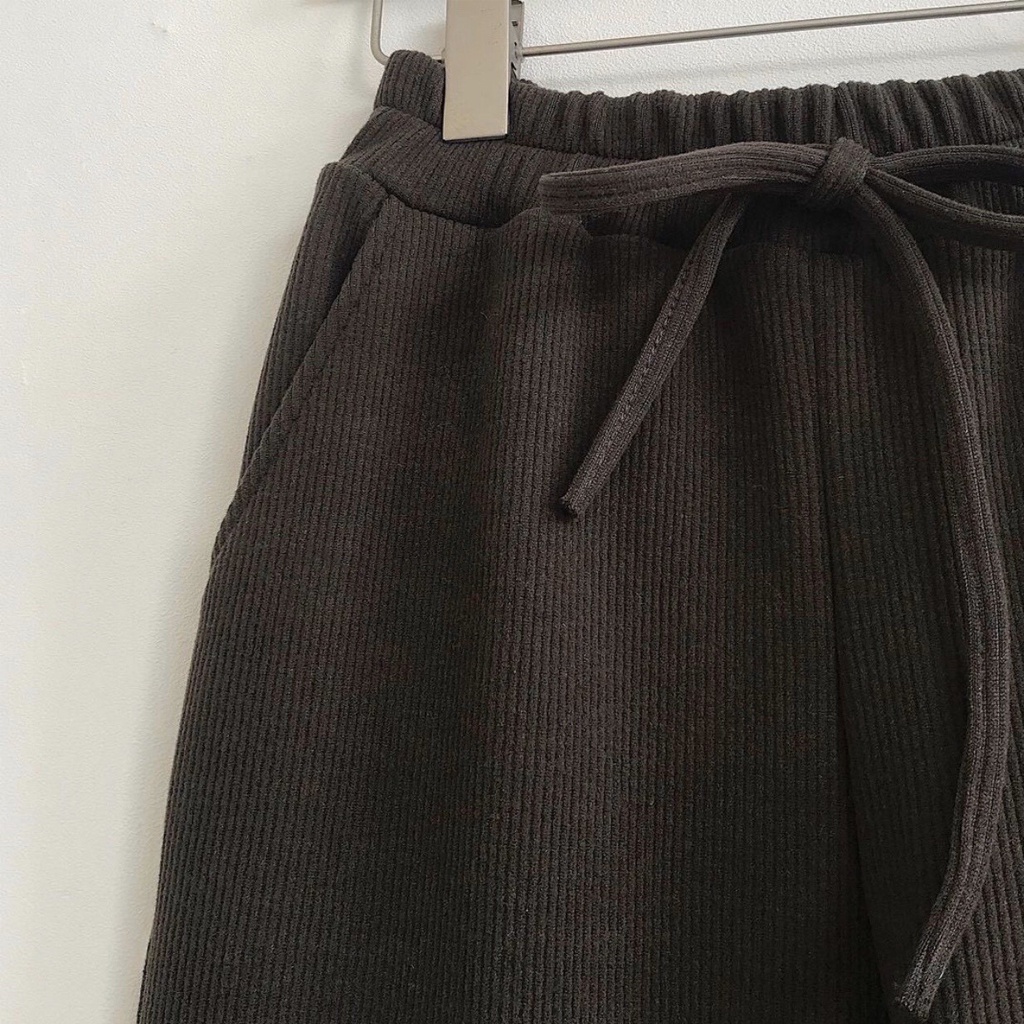 Quần Jogger nữ Len Tăm bo gấu lưng thun LT - GENZOO