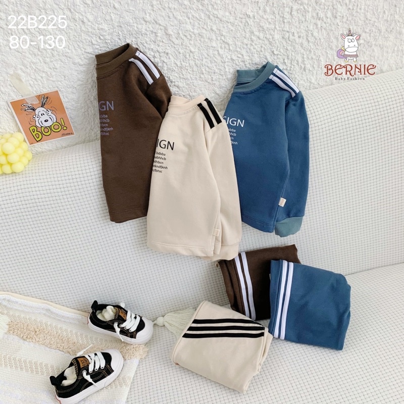Bộ thể thao Bernie cho bé trai/bé gái