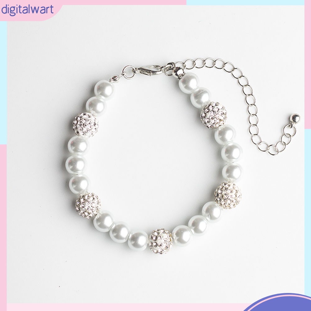 Vòng tay đính đá và ngọc trai giả thanh lịch xinh xắn cho nữ