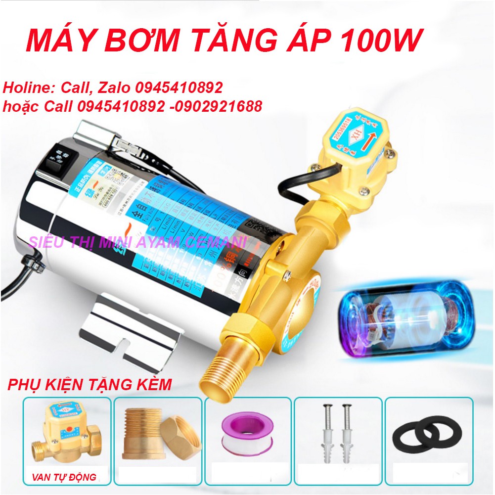 Máy bơm tăng áp cho bình nóng lạnh,máy giặt