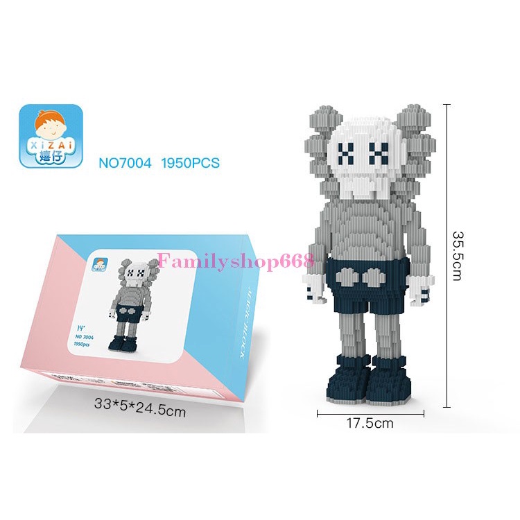 Xếp hình Kaws Xizai 36cm xếp hình nanoblocks nano kaws cỡ lớn 8 mẫu Hàng Đẹp