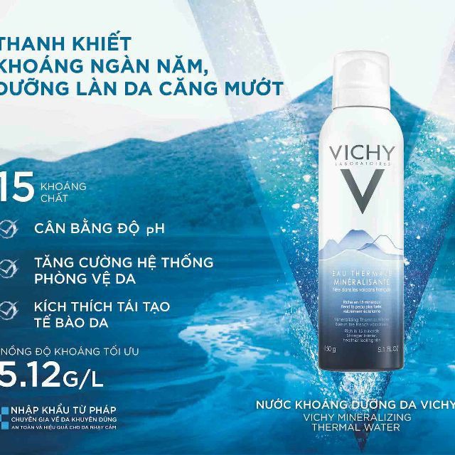 Xịt khoáng dưỡng da Vichy Thermal Spa Water Pháp 150ml - 0513831 | BigBuy360 - bigbuy360.vn