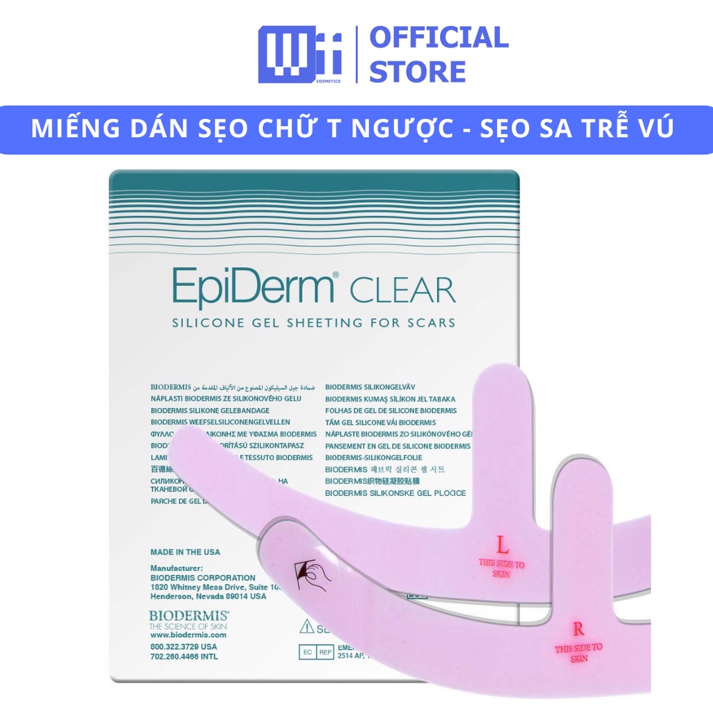 MIẾNG DÁN SẸO NGỰC - EPIDERM MASTOPEXY - CHÍNH HÃNG BIODERMIS - USA