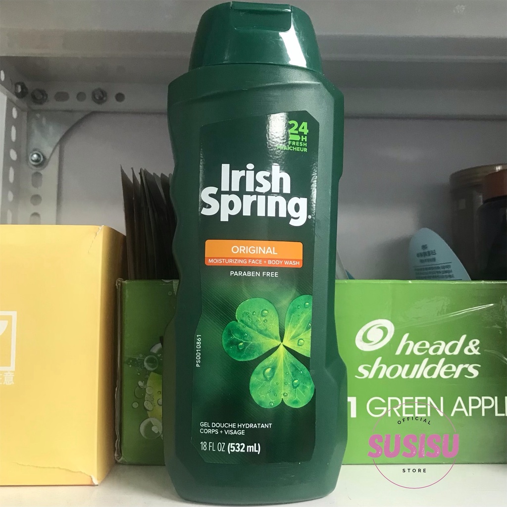 Sữa tắm nam thơm lâu IRISH SPRING Body Wash 532ml /Gel tắm gội nam hàng USA Orginal /Than Hoạt Tính #5