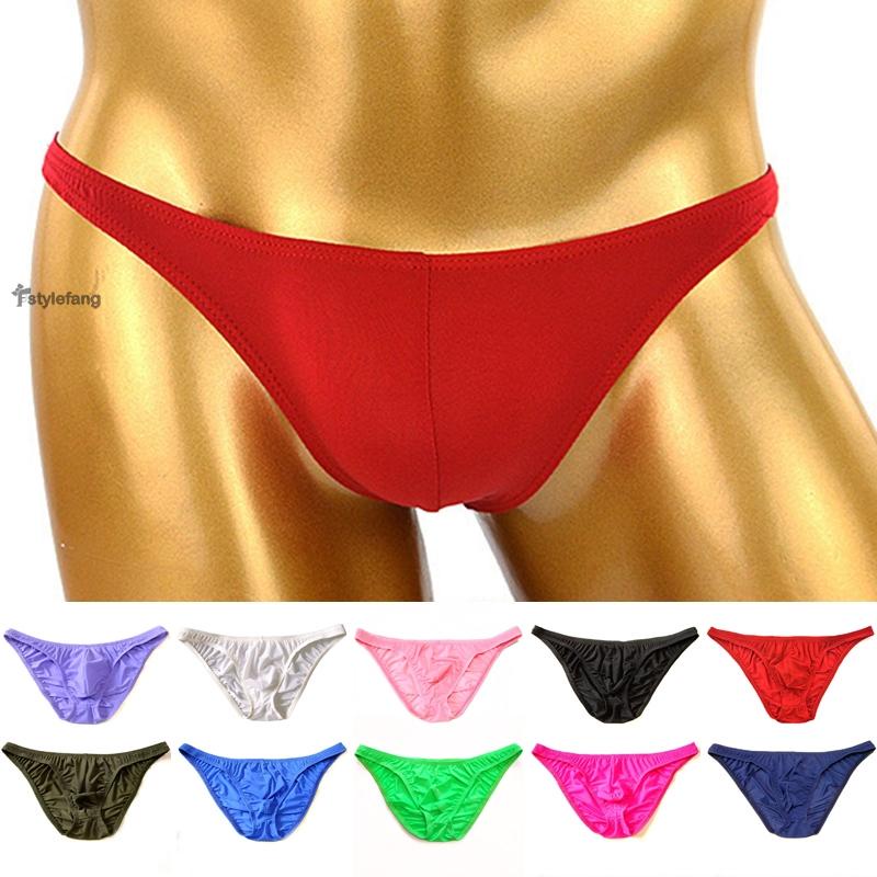 STYLEF-~Men Briefs Panties Sexy Stretch Bulge pouch Elastic Low rise Slim Solid-