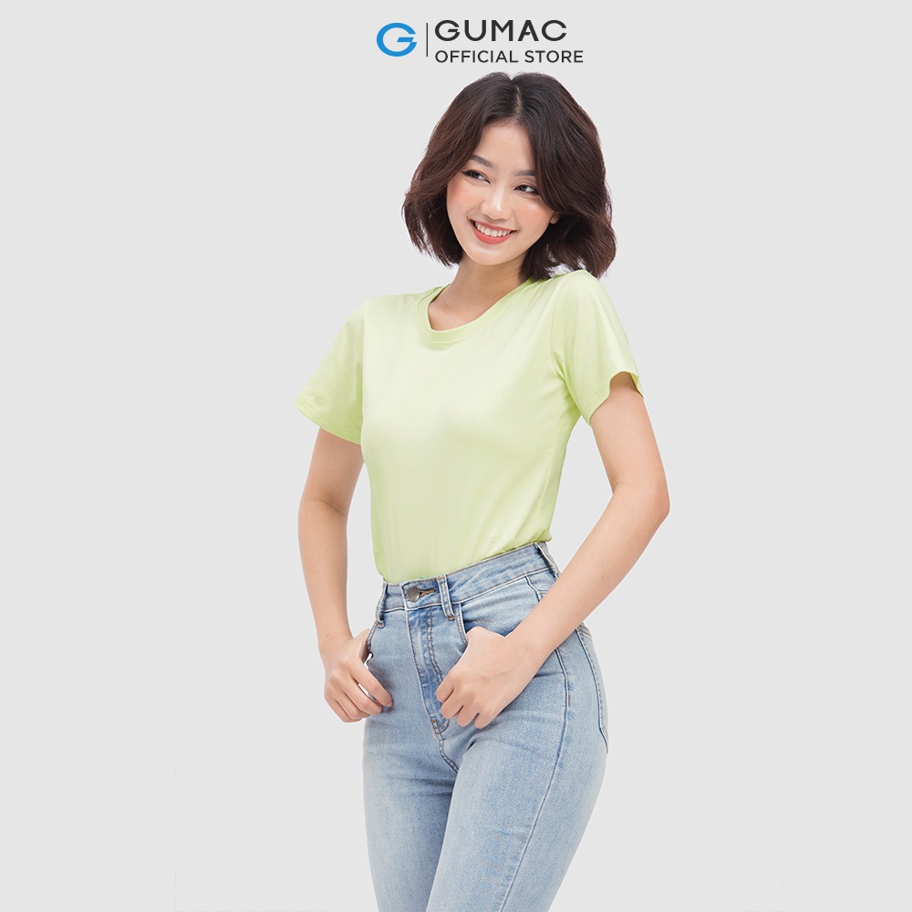[Mã WABRGUM giảm 10% tối đa 30K đơn 99K] Áo thun cổ tròn thời trang GUMAC ATC04002
