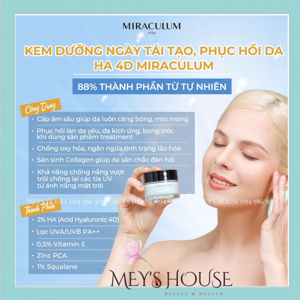 Kem Dưỡng Da Ban Ngày Miraculum Thermal Water Active Cấp Ẩm Chống Nắng 50ml
