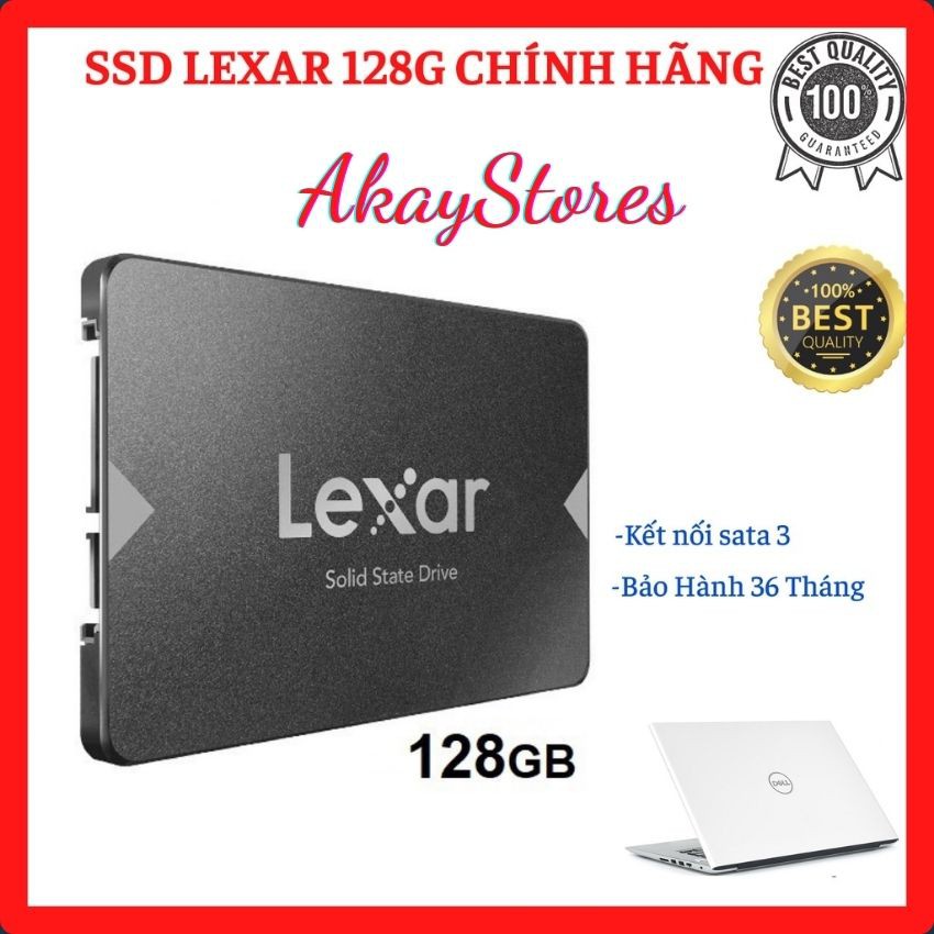 [Sale Sốc] Ổ cứng SSD 128G Lexar -NS100 SATA III (6Gb/s) New - Full Box AkayStores- Chính Hãng Mai Hoàng - BH 36 Tháng