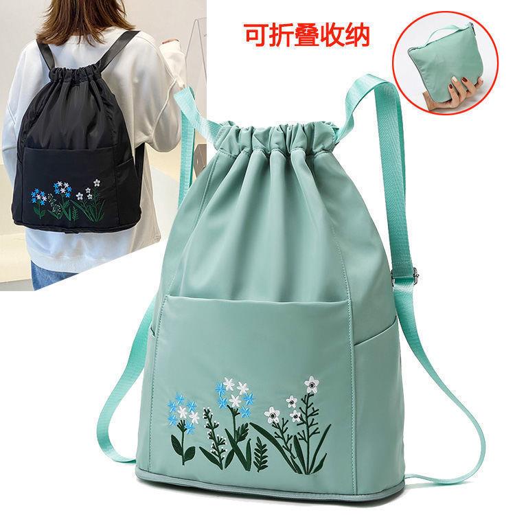 Ba Lô Dây Rút Đa Chức Năng Sức Chứa Lớn Siêu Nhẹ Có Thể Gấp Gọn Chia Ngăn Ướt Và Khô Cho Nữ
