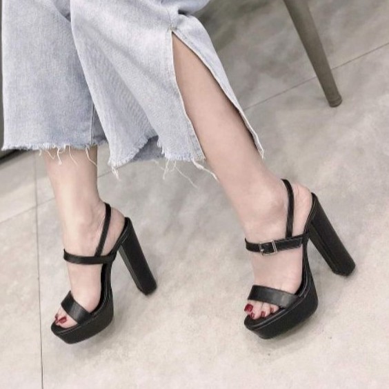 Giày Sandal Nữ 💥HÀNG ĐẸP💥 Cao Gót Cô Dâu - Giày Đi Tiệc - Đế Vuông 12p T173