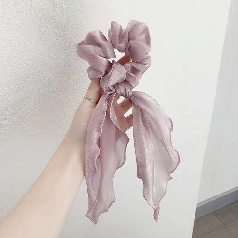 [Ảnh thật] Dây buộc tóc thắt nơ tiểu thư xinh xắn Dây buộc tóc cho nữ chất liệu voan cao cấp N3000 -Như Trang Plaza