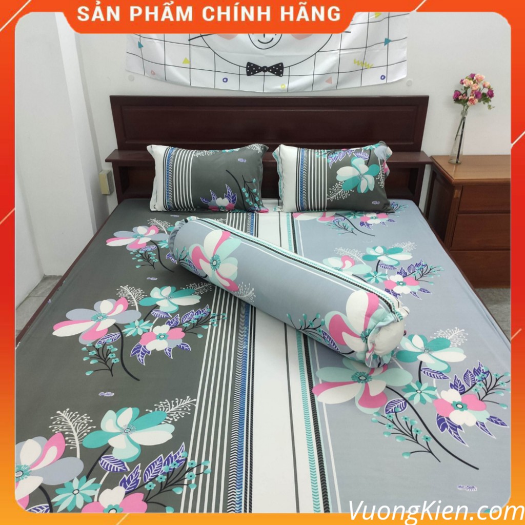 Ga giường thun Hàn Quốc bông hoa hướng dương, Bộ 4 món hoặc Ga giường lẻ không vỏ gối