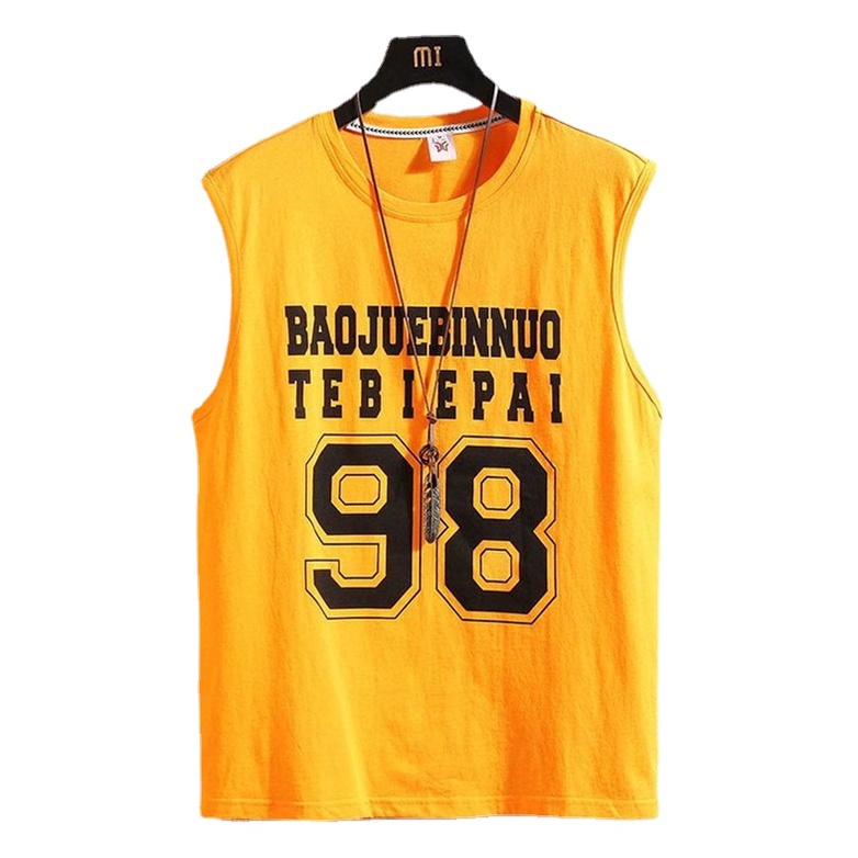 Áo Thun Ba Lỗ Thể Thao Nam Cỡ Lớn M-5XL In Họa Tiết Phong Cách hip hop Hàn Quốc Thời Trang